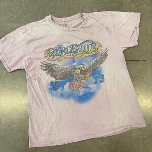 Vintage Y2k Aerosmith Purple Eagle Band Tour Graphic Tee Short Sleeve M/L